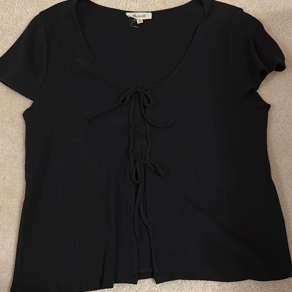 Black madewell shirt with bows
